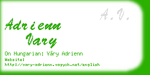 adrienn vary business card